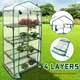 Four Floors Green Household Plant Greenhouse Mini Garden Warm Room PVC 155x69x49CM Frame Shelf is