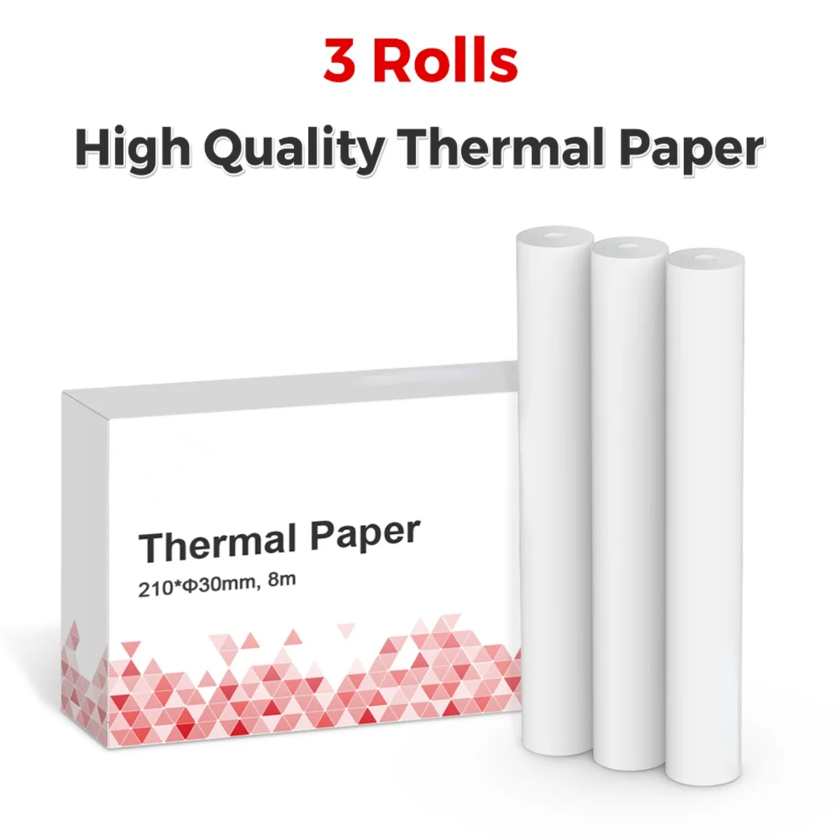 3 Rollen Thermopapier 210 mm für A40 Drucker A4 Thermodrucker Wasserdicht Ölbeständig Kontinuierliche Thermopapierrolle Home Office Verwendung Image