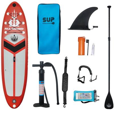 Inflatable Stand Up Paddle Board includes Paddle, Pump, and Accessories