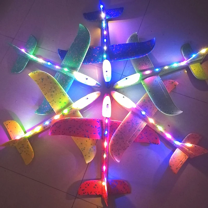 50/33CM Big Foam Plane Glider Hand Throw Airplane Light Inertial Bubble Planes Outdoor Launch Kids Toys for Children Boys Gift