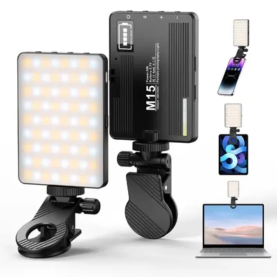 Desiontal M15 Smartphone Selfie Light 72 Beams1500mAh Rechargeable Cell Phone Fill Light Brightness