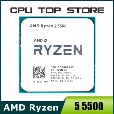 AMD Ryzen 5 5500 R5 5500 3.6GHz 6-Core 12-Thread CPU Processor 7NM L3=16M 100-000000457 Socket AM4