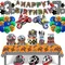 Motorrad Thema Alles Gute zum Geburtstag Banner Platten Kuchen Topper Helm Motocross Ballon Dirt Bike Geburtstag Dekorationen Party Supplies