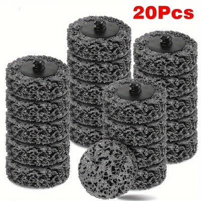 "TEMU 20pcs 2"" Quick Change Easy Strip Discs For Drill, Black Abrasive Wheel Paint Stripping Disc, Die Grinder Attachments For Cleans Welds Rust Paint Removal Wheel"