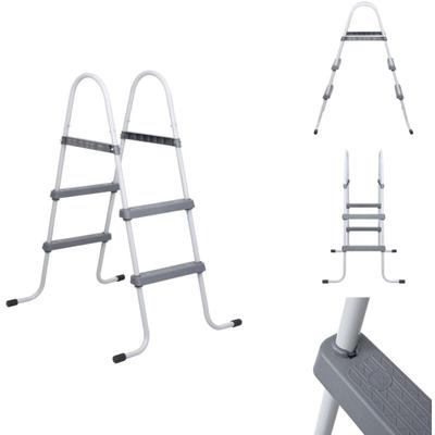 Vidaxl - Pool-Lleiter, -treppen & -rampen - Living Pool-Leiter Grau 84 cm Stahl - Grau Image