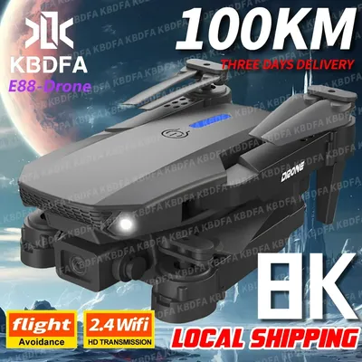 KBDFA 2024 New E88 Pro WIFI FPV Drone Wide Angle HD 4K Camera Height Hold RC Foldable Quadcopter