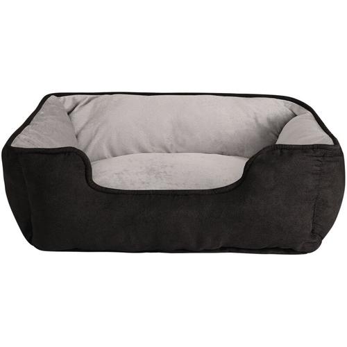 2-in-1 Hundebett Hundekissen Hundekörbchen Hundesofa Größe s 60x50 cm schwarz/grau - Lionto