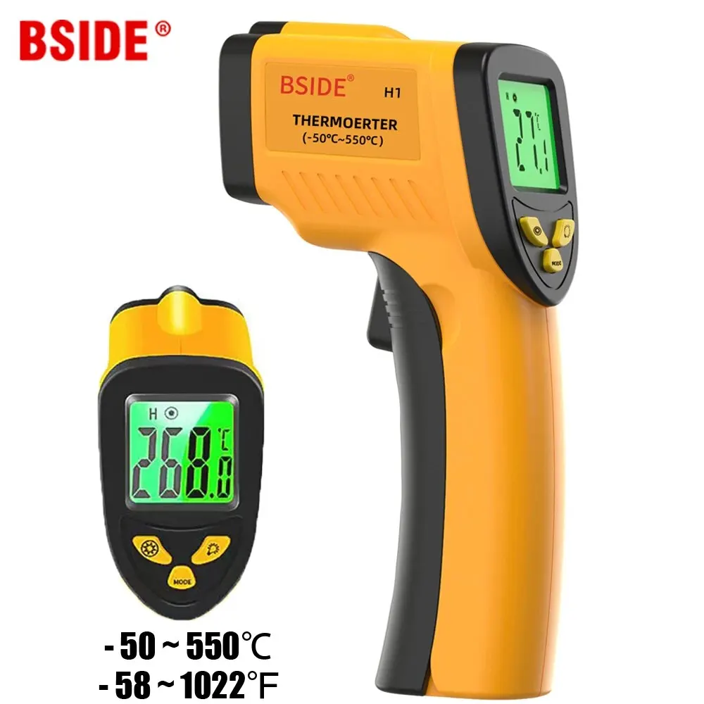 Termometro digitale a infrarossi-pistola termometro Laser digitale senza contatto 50-550C per termometro da cucina per barbecue a base di carne di bufalo