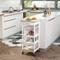 Mobile Kitchen Island with Wire Baskets