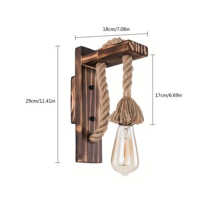 TEMU Rustic Indoor Wall Light Lantern Living Room Hallway Porch Sconce Lamp Fixture