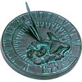 2532 Hummingbird Sundial Cast Iron with Verdigris Finish 7.5-Inch Diameter
