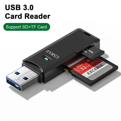 USB 3.0 Card Reader 2 In 1 USB 2.0 To SD TF Memory Card Adapter For Laptop Accessories Flash Drive
