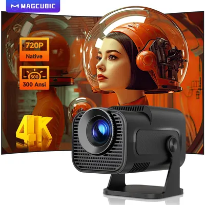Magcubic HY320 Mini Newly Native 720P Android 11 4K Projector 300ANSI Wifi6 BT5.0 Cinema Outdoor