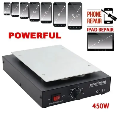 450W Durable 7 inch Phone LCD Screen Separator, uniform suction, Removal Phone Repair Machine