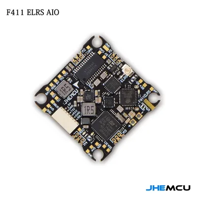 JHEMCU F411ELRS AIO Flight Controller OSD BLHELI_S 1-2S 12A 4in1 ESC ELRS 2.4G M3,25.5X25.5mm for RC