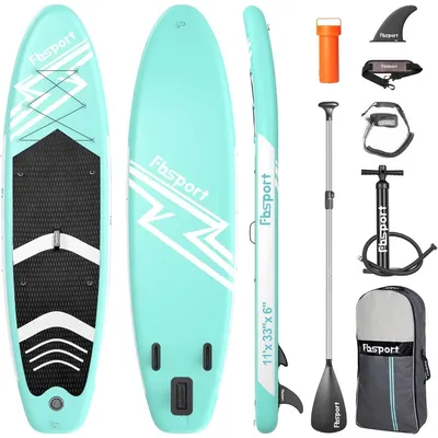 11' Premium Stand Up Paddle Board, Yoga Board with Durable SUP Accessories & Carry Bag | Wide