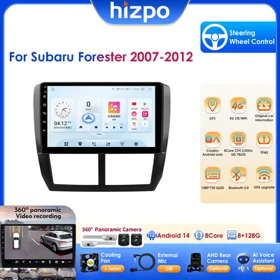 Hizpo 9" Android 14 UIS7862 Carplay for Subaru Forester Impreza WRX STI Car Radio Multimedia Player GPS Navi RDS 4G DSP BT 2 Din