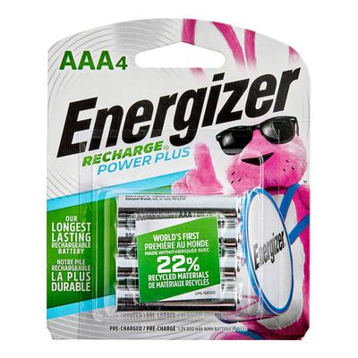 Energizer Recharge Power Plus AAA NiMH Rechargeable Batteries NH12BP-4 - 4/Pack