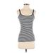 J.Crew Tank Top Silver Stripes Tops - Women's Size X-Small