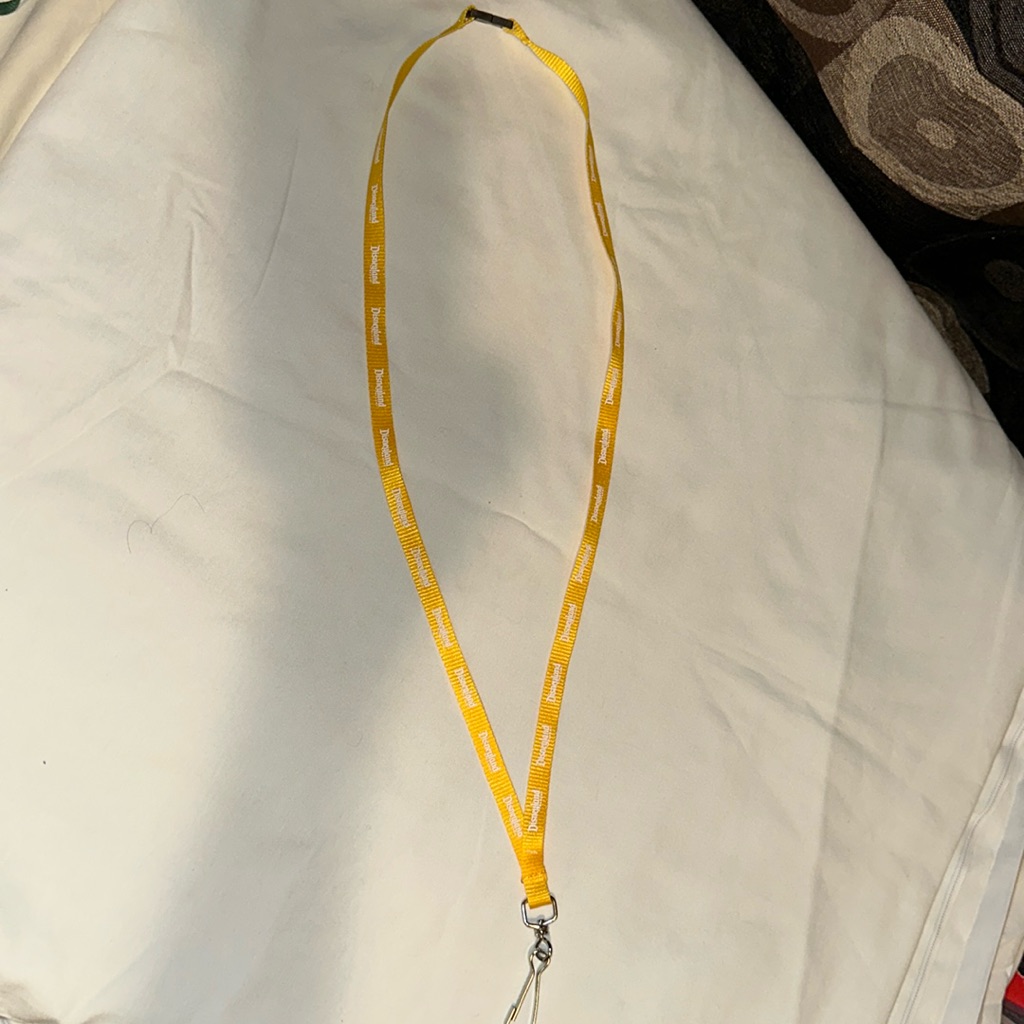 Disney Other | Disneyland Exclusive - Disneyland Lanyard | Color: White/Yellow | Size: Osg