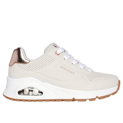 Skechers Girl's Uno Gen1 - Shimmer Away Sneaker | Size 12.0 | Natural | Synthetic