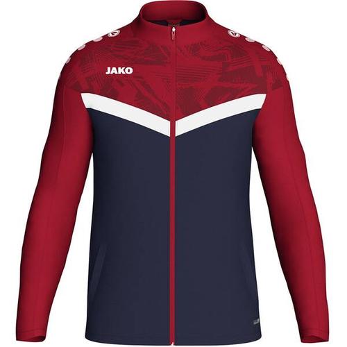 JAKO Kinder Sportanzug Polyesterjacke Iconic, Größe 152 in marine/chili rot