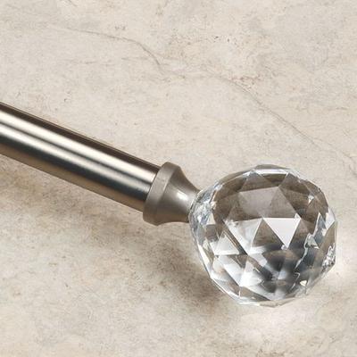 Faceted Decorative Curtain Rod Set, 18