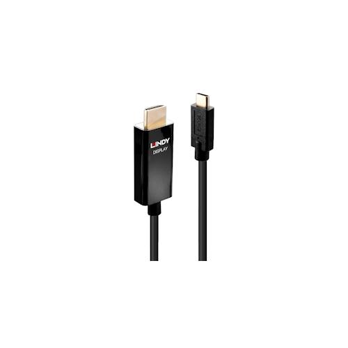 Lindy 43292, 2 m, USB Typ-C, HDMI Typ A (Standard), Männlich, Männlich, Gerade