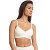 Bügelloser BH SLOGGI "EVER Ease P", Damen, Gr. M, N-Gr, weiß (silk weiß), Single Jersey, Obermaterial: 50% Baumwolle, 39% Polyester, 11% Elasthan, unifarben, sportlich, BHs, Temperaturausgleichend