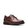 Schnürschuh CLARKS "Batcombe Tie", Herren, Gr. 45, braun (schwarz tan), Leder, casual, Schuhe, Schnürschuh, Halbschuh mit Profilsohle