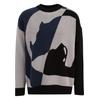 Rundhalspullover ECKO UNLTD. "Ecko Unltd. Ecko Unltd. MulticolorLogo Crewneck Pullover", Herren, Gr. XXL, schwarz (schwarz, grau), 50% Baumwolle, 50% Polyacryl, mehrfarbig, casual, relaxed fit, Rundhals, Langarm, Pullover