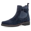 Chelseaboots GABOR, Damen, Gr. 43, blau (nachtblau), Veloursleder, Elastischer Einsatz, klassisch, Schuhe, Blockabsatz, Stiefelette, Businesschuh mit Best Fitting
