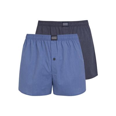 Webboxer JOCKEY, Herren, Gr. L, blau (star blau, gestreift), Webqualität, Stoff, Obermaterial: 100% Baumwolle, gestreift, bequem, Unterhosen, mit Marken Weblabel am Bund Image