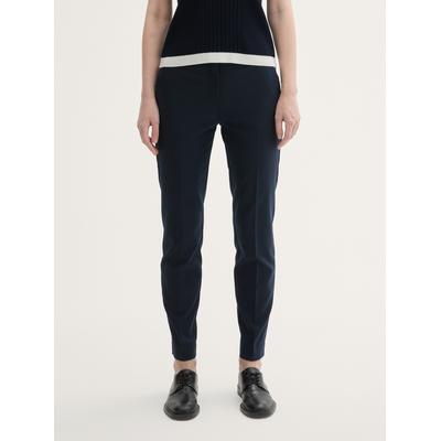 Stoffhose TOM TAILOR "MIA", Damen, Gr. 36, Länge 30, blau (sky captain blau), Web, Obermaterial: 49% Baumwolle, 46% Polyester, 5% Elasthan. Futter: 100% Polyester, unifarben, casual, slim fit lang, Hosen, im Chino-Stil Image
