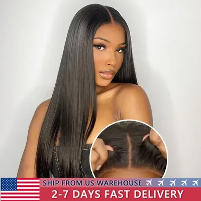 4x6 5x5 Glueless Wig Human Hair Wig Ready To Wear HD Lace Wig Straight Pre Cut Glueless PrePlucked