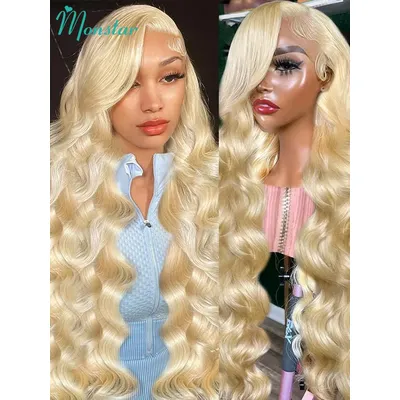 13x4 13x6 360 Transparent 613 Lace Frontal Wig Honey Blonde Color Brazilian Remy Body Wave Lace