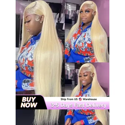 38 40 Inches 613 HD Lace Frontal Wigs 13x4 13x6 360 Honey Blonde Brazilian Straight Lace Front