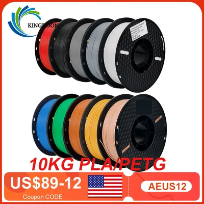 22LBS PETG PLA filament 3D Printer Filament 10 Rolls 1KG 1.75MM Odorless Eco-Friendly Good Tougness