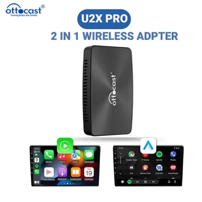 OTTOCAST U2 X PRO Car Accessories Bluetooth Adapter Wireless CarPlay Android Auto Adapter 2 in1 for