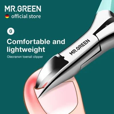 MR.GREEN ingrown Nail Clippers Toenail Cutter Stainless Steel Pedicure Tools Thick Toe Nail