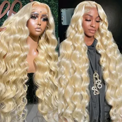 Blonde Body Wave Lace Front Wig HD Transparent Lace 13x4 13x6 Human Hair Wig 613 Pre Plucked Full