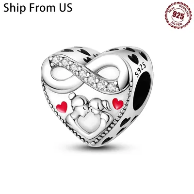 Hot Sale 925 Sterling Silver Mother's Day Gift Series Charms Beads Fit Original Pandora Bracelets