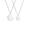 Elli - ciondolo piastra cuore tagliato fuori madre figlia amore in argento sterling 925 Collane 1 pieces female