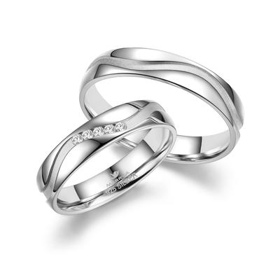 Partnerring MARRYA "Silber Ringe Trauringe Eheringe Partnerringe" Gr. 48, silber (damen ring, silber), Fingerringe, Dame