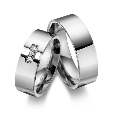 Partnerring MARRYA "Titan Ringe Trauringe Eheringe Partnerringe" Gr. 66, silber (herren ring, silber), Fingerringe, Dame