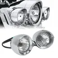 Faro fendinebbia universale per moto 2 4 '' Faro anteriore per moto cromato Faro anteriore per moto retrò a LED Faro ausiliario