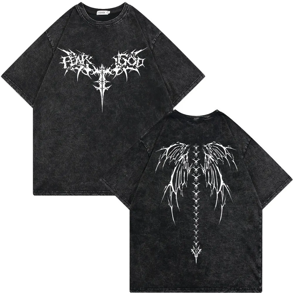 Vintage Washed Old Skeleton Gym Pump Cover T-shirts Male Oversized T Shirt Men Women Funny Fitness Workout Bodybuilding Tshirt
