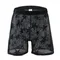 Boxer lungo uomo Quick Dry mutandine da uomo pantaloncini a rete mutande da uomo Sexy U Pouch intimo maschile Lingerie