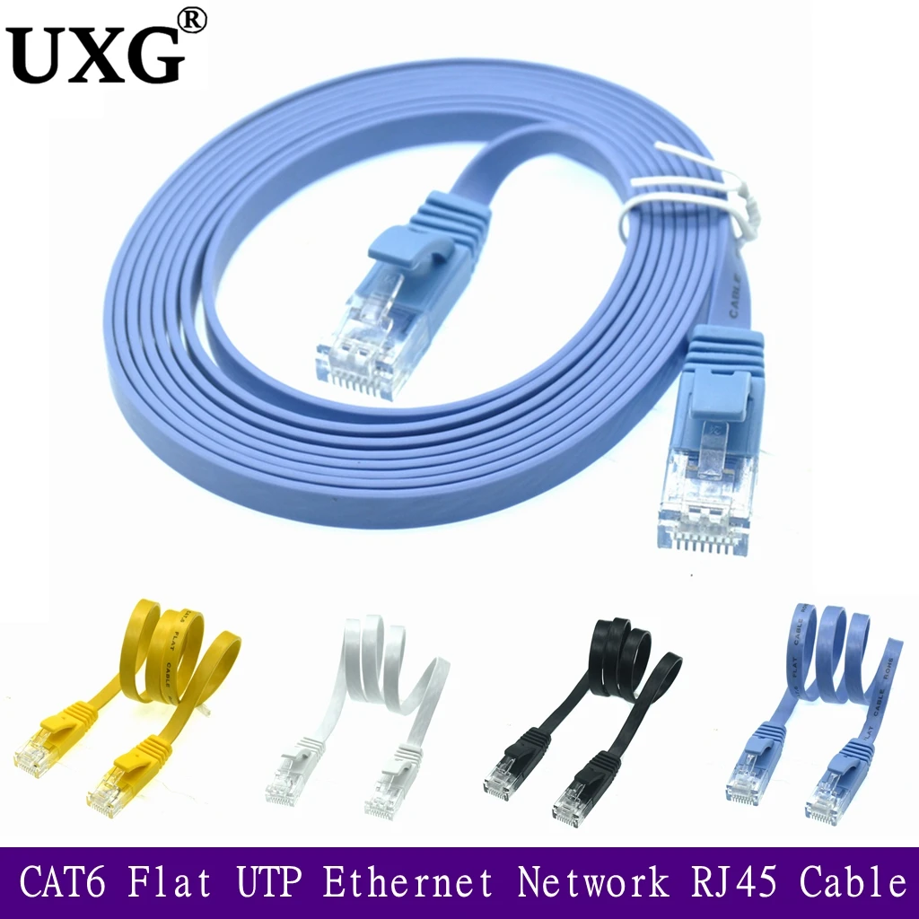 20 cm 50 cm 1 m 3 piedi Cavo corto CAT6 Piatto UTP Cavo di rete Ethernet RJ45 Patch Cavo LAN Nero Bianco Blu Colore 5 m 10 m 20 m 30 m