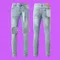 2024 viola roca Jeans pantaloni American High Street brand Paint sbiadito indaco Paint Repair vita